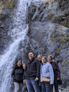 YFT team at the Setti Fama Waterfall in Marrakech